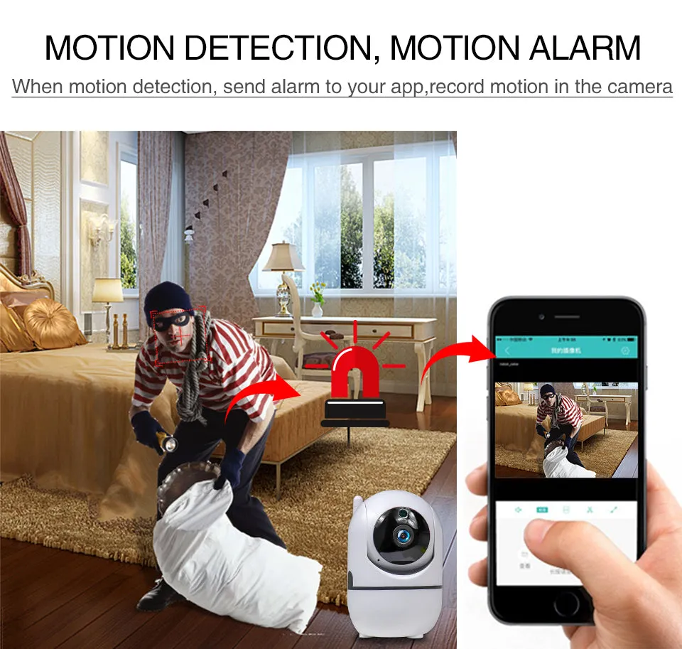 1080P Draadloze Ip Camera Wifi Intelligent Auto Tracking Mini Camera Hd Home Security Netwerk 3MP Cctv Camera Babyfoon wifi