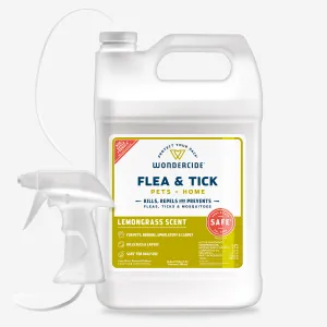 128 oz. Lemongrass Flea & Tick Spray for Pets   Home with Natural Essential Oils