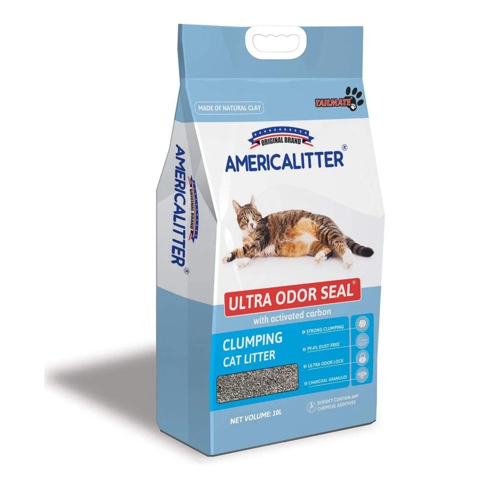25% OFF: America Litter Ultra ODOUR SEAL Clumping Cat Litter 10L