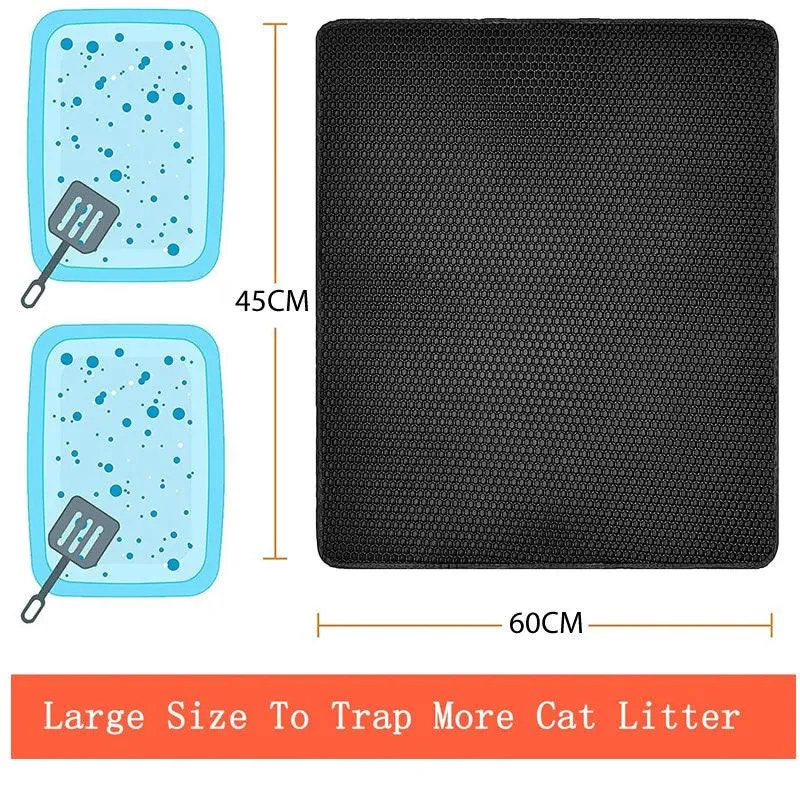 45X60Cm Double Layer Anti-Slip Cat Litter Mat Rb-12