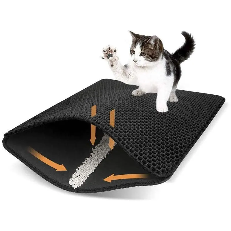 45X60Cm Double Layer Anti-Slip Cat Litter Mat Rb-12