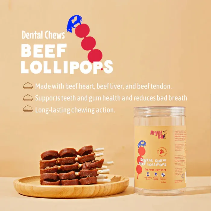 Arya Sit Dental Chew Beef Lollipops Dog Treat