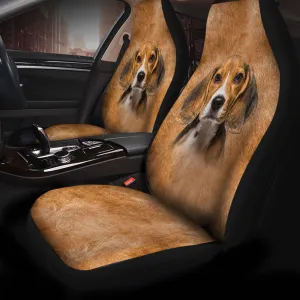 Beagle Dog Funny Face Car Seat Covers
