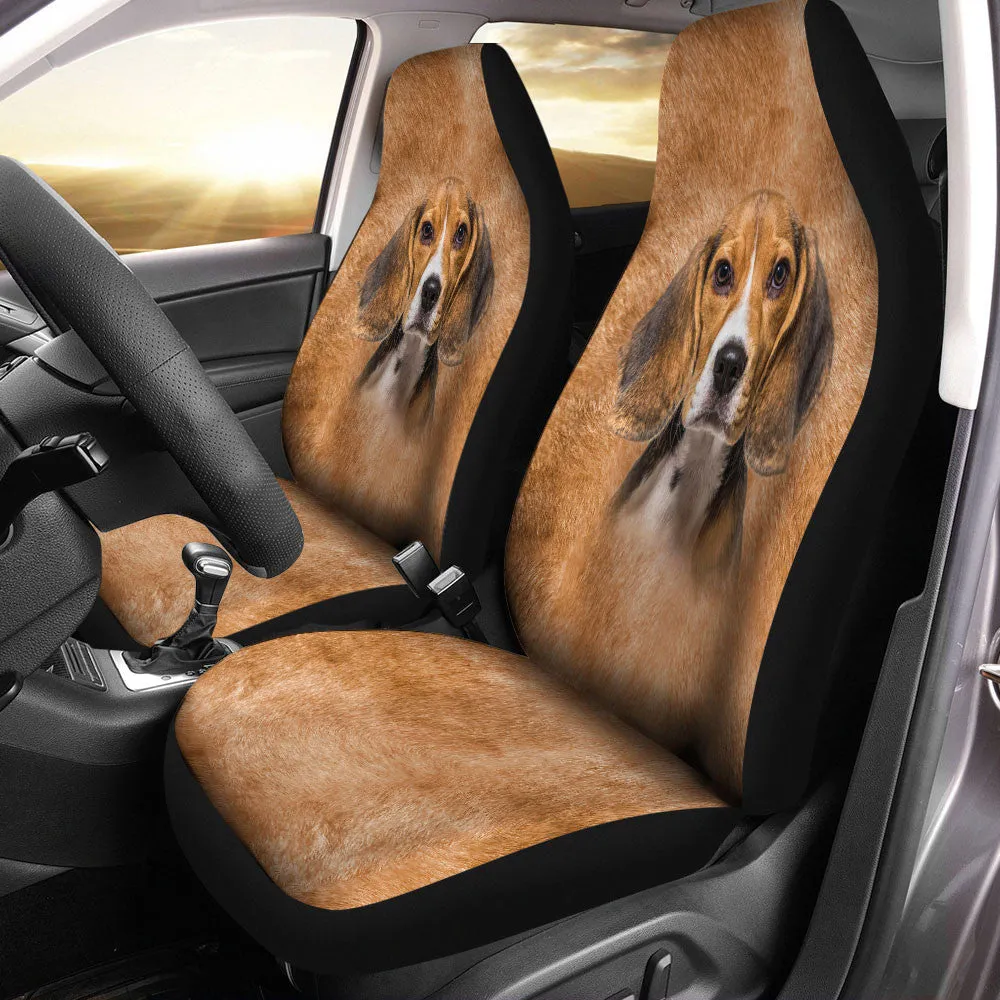 Beagle Dog Funny Face Car Seat Covers