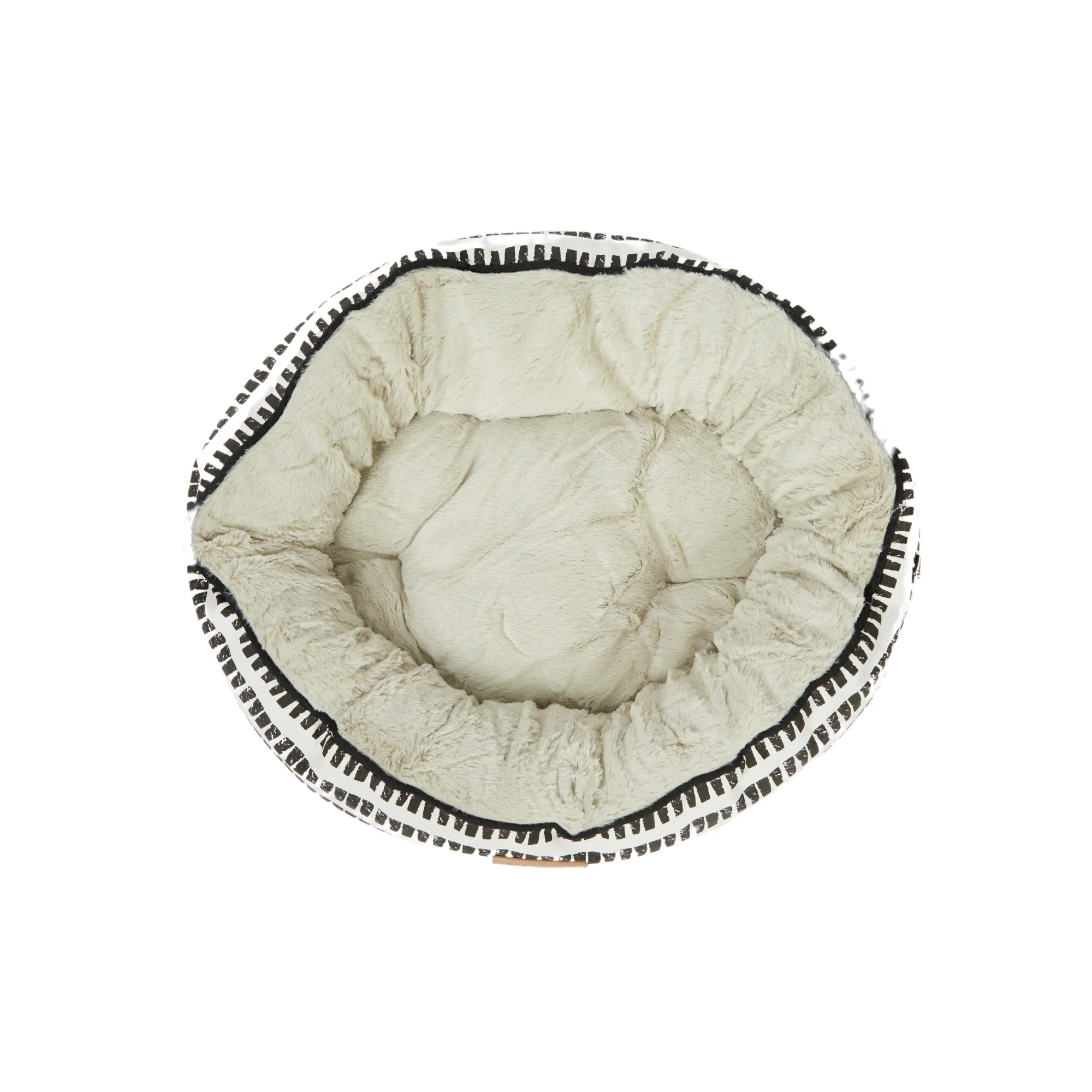 Cat Bed - Reversible - Black White Mosaic Print