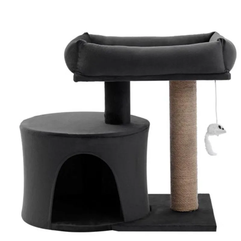 Catsby Charcoal Brighton Condo Cat Tree - 50cm x 35cm x 48.5cm