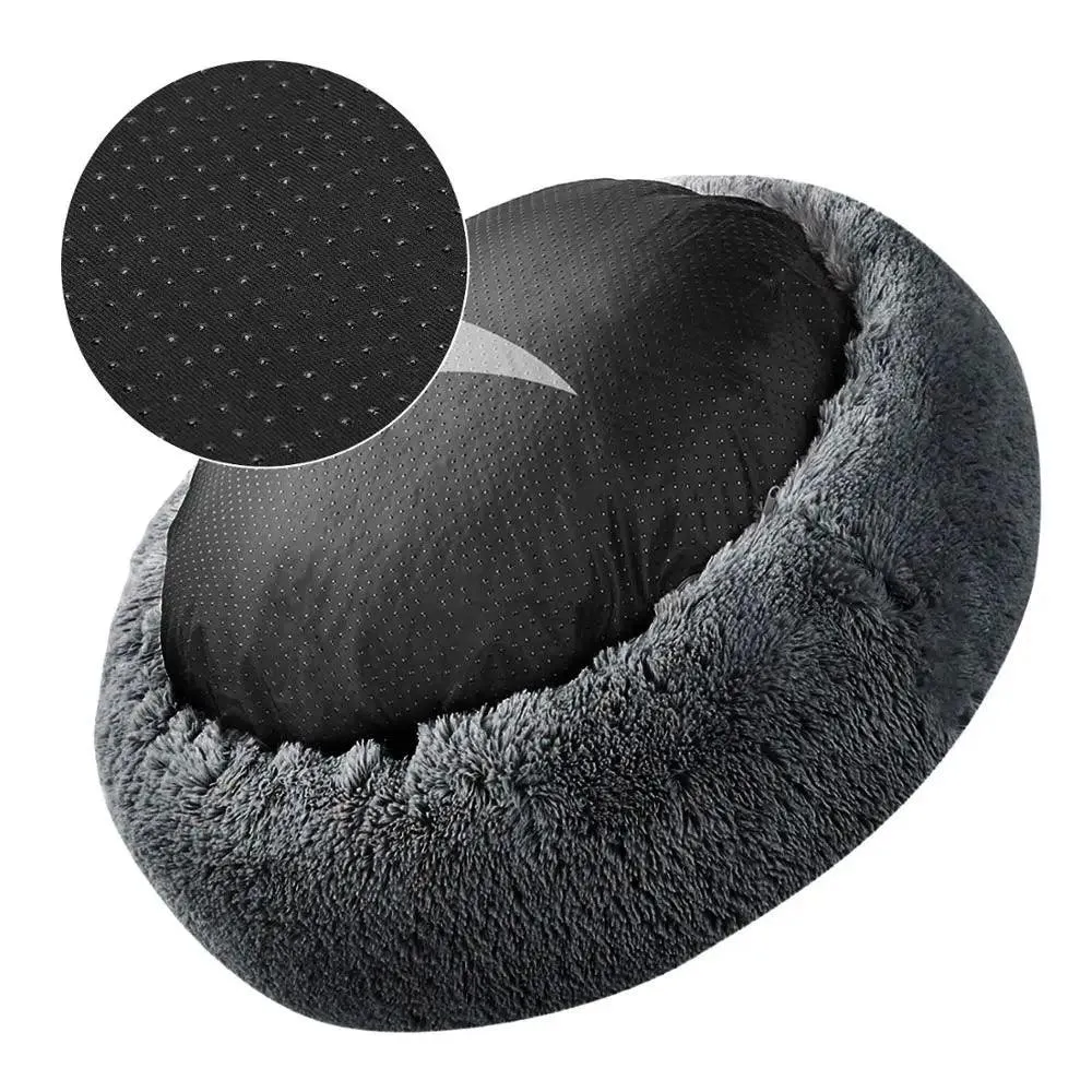 Comfortable Doughnut Cat Bed: Ultra-Soft Round Cat Furniture