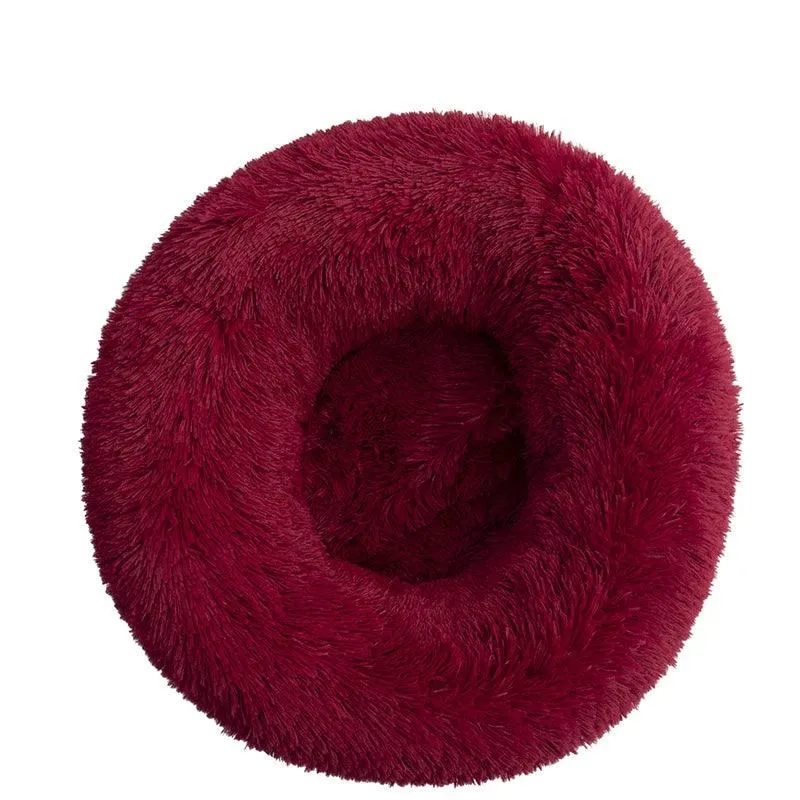 Comfortable Doughnut Cat Bed: Ultra-Soft Round Cat Furniture