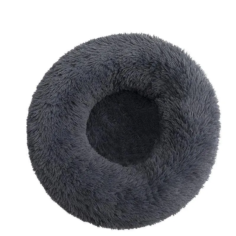 Comfortable Doughnut Cat Bed: Ultra-Soft Round Cat Furniture