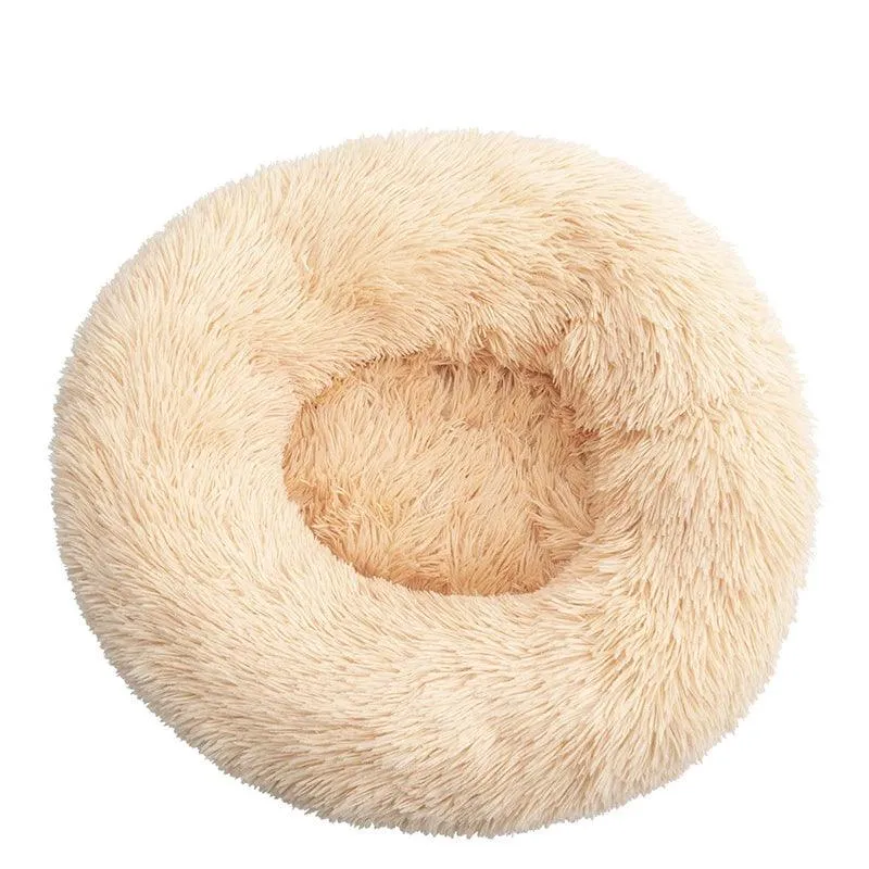 Comfortable Doughnut Cat Bed: Ultra-Soft Round Cat Furniture