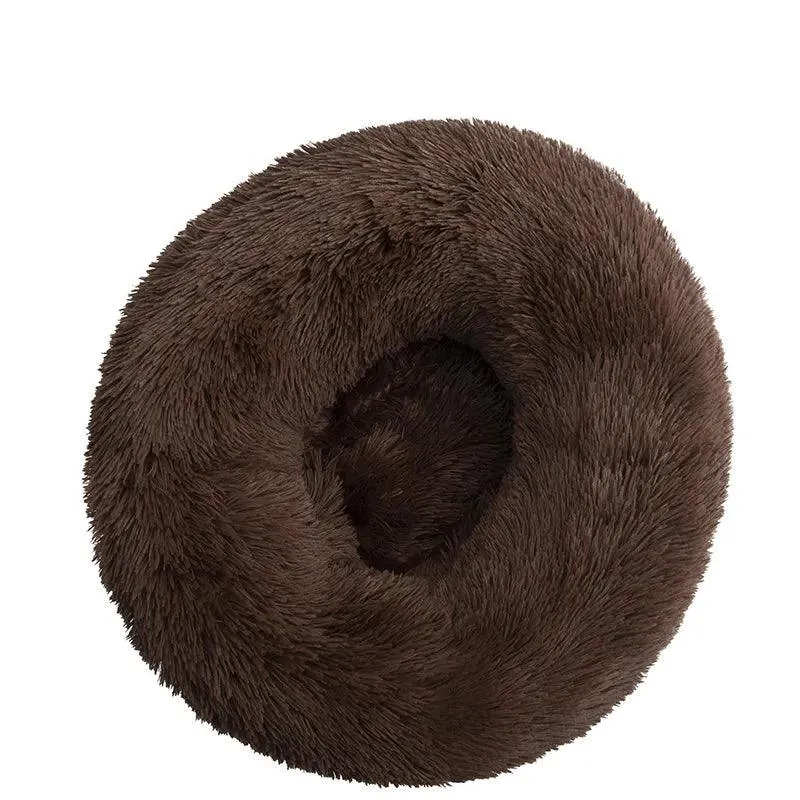 Comfortable Doughnut Cat Bed: Ultra-Soft Round Cat Furniture