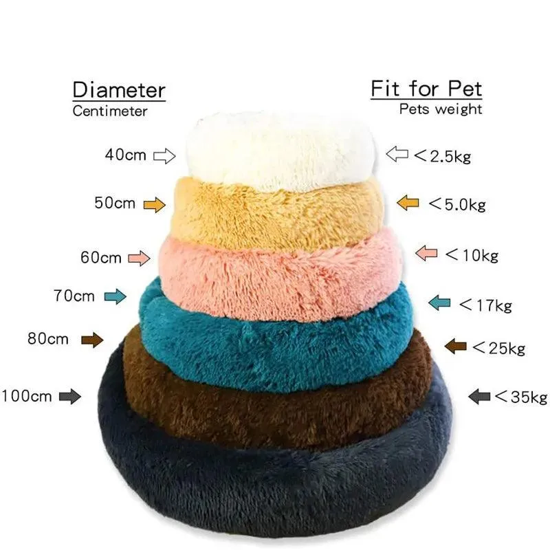 Comfortable Doughnut Cat Bed: Ultra-Soft Round Cat Furniture