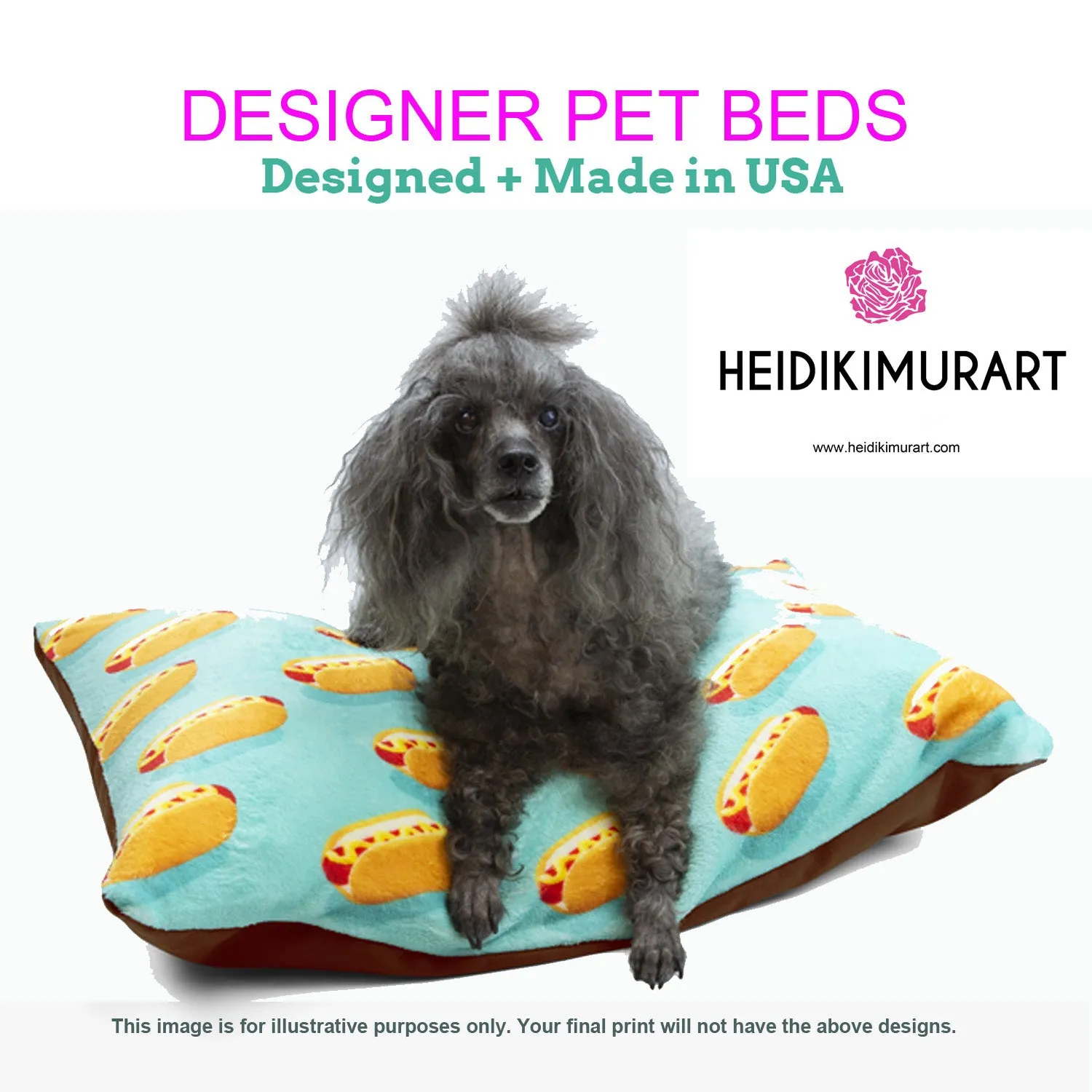 Dark Grey Cat Pet Bed, Solid Color Machine-Washable Pet Pillow With Zippers-Printed in USA