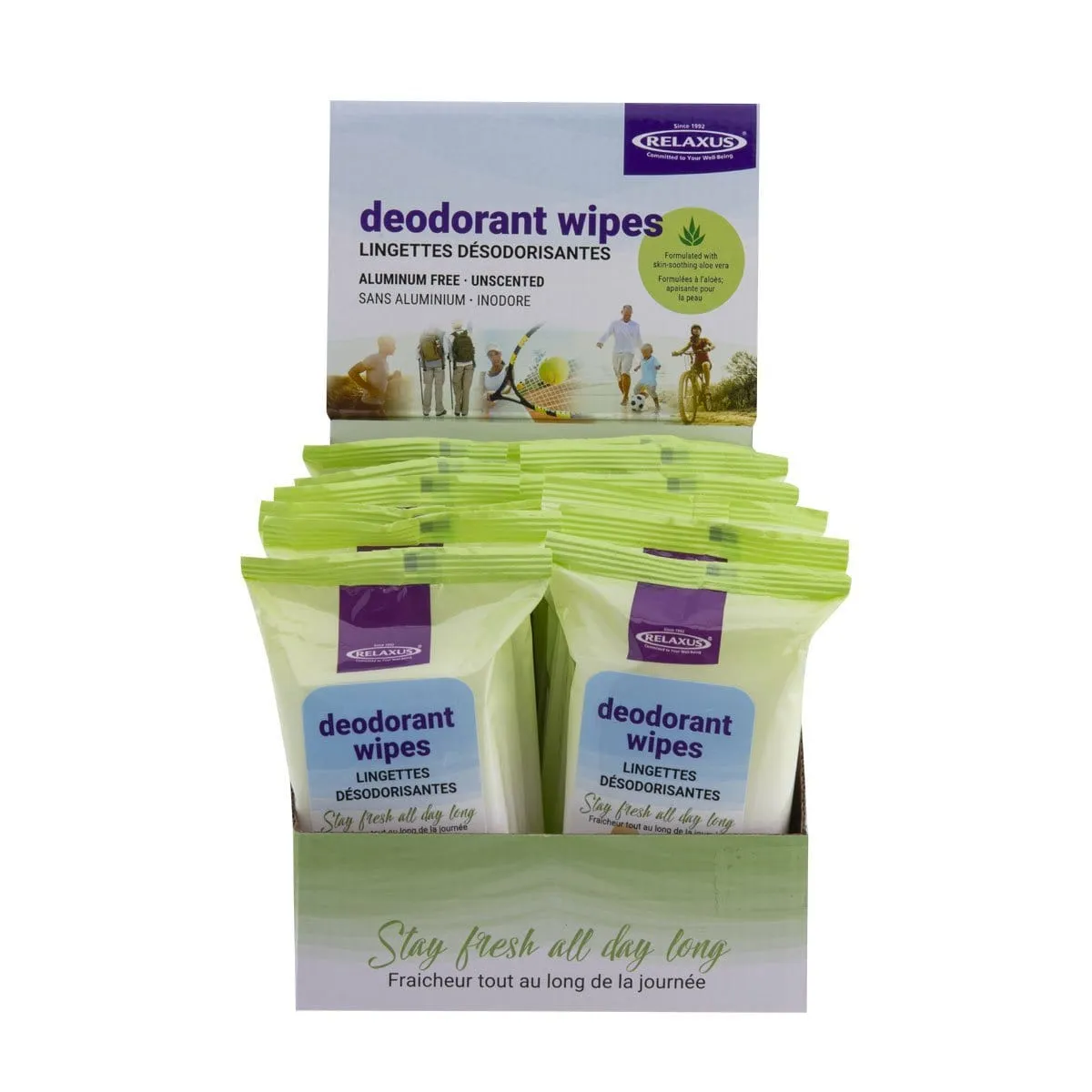 Deodorant Wipes Displayer of 12