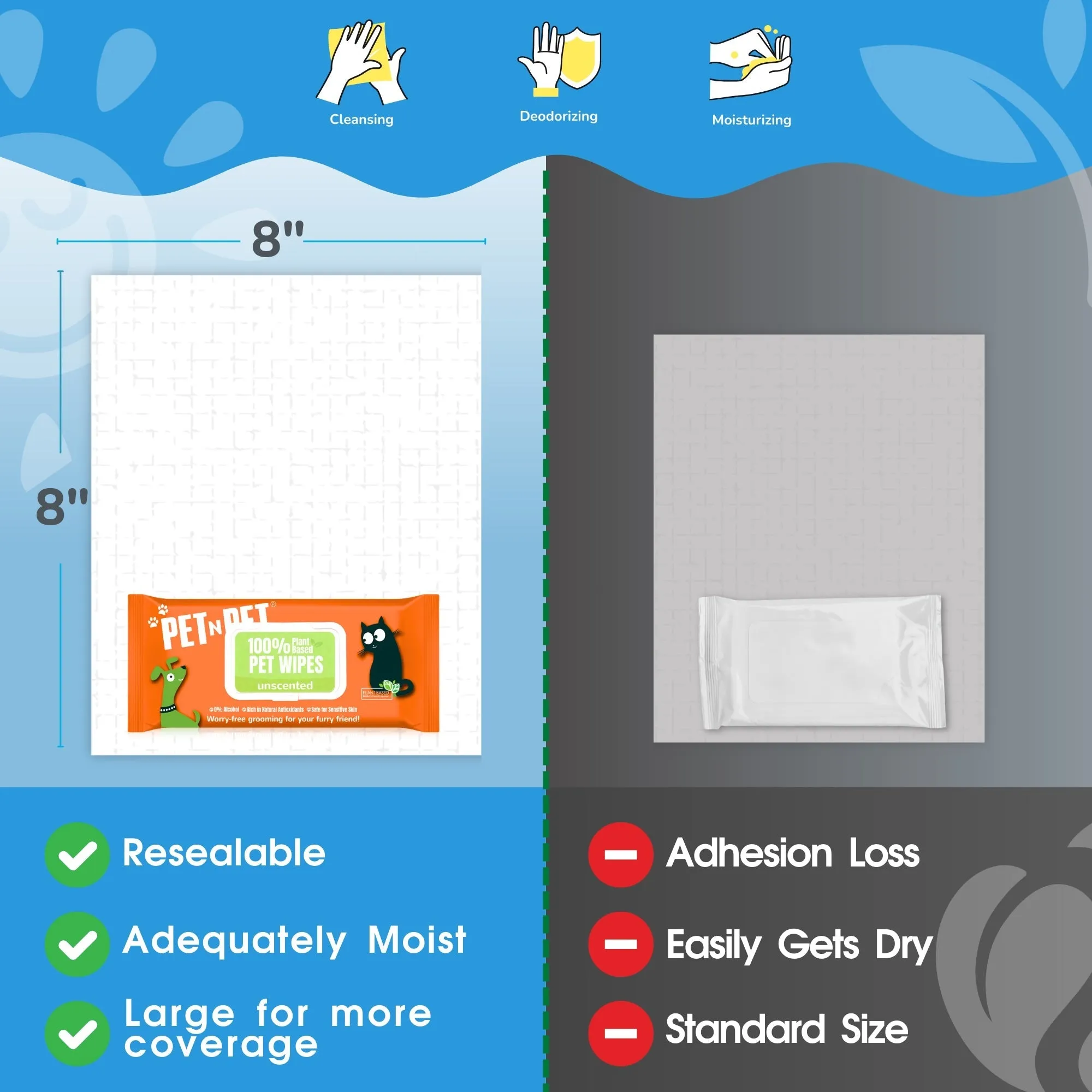 Dog Wipes Cleaning Deodorizing 400 Counts