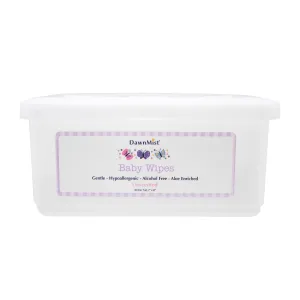 Dukal Unscented Baby Wipes, 7" x 8", Tub