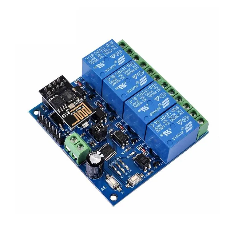 ESP8266 ESP-01 5V 4-Channels WiFi Relay Module for Home Remote Control Switch