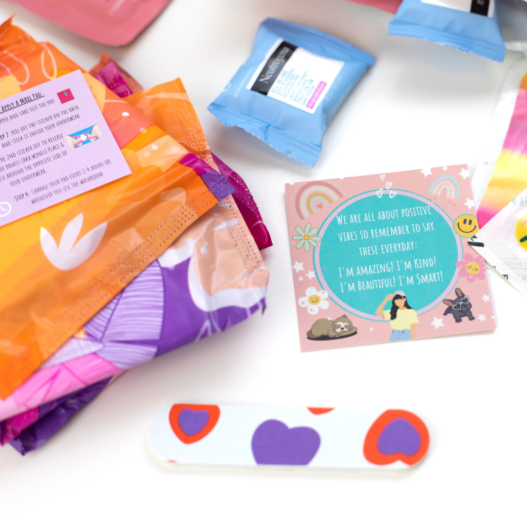First Period Kit For Girls - I Love Cats