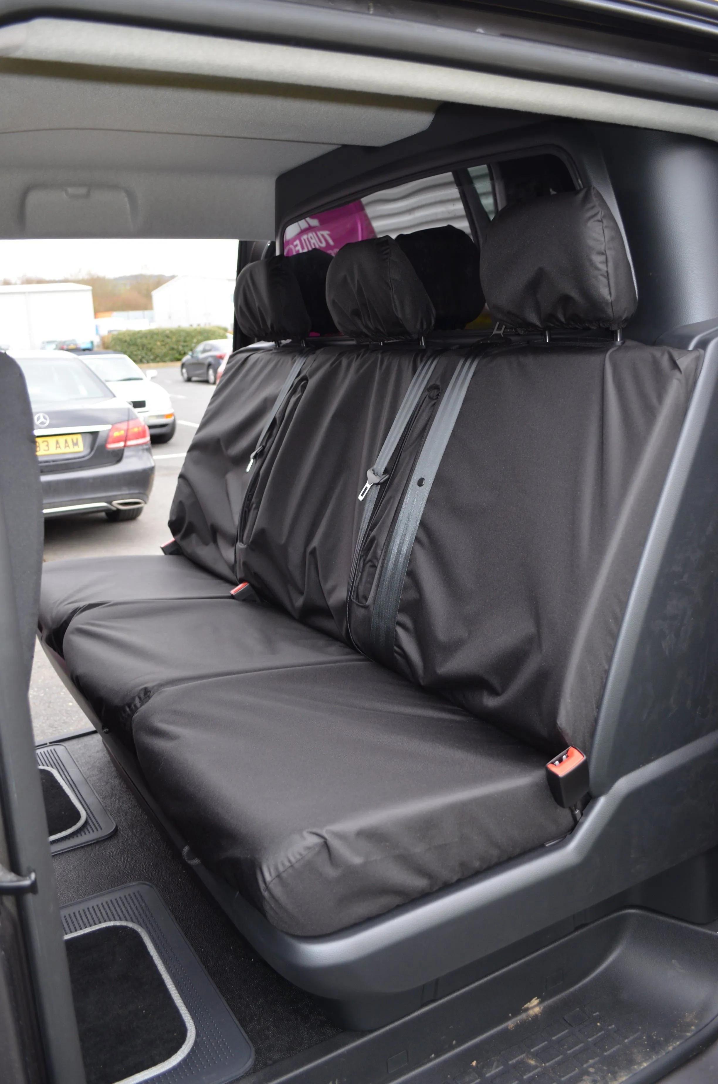 Fits Vauxhall Vivaro 2019  Crew Cab Rear Tailored Seat Cover