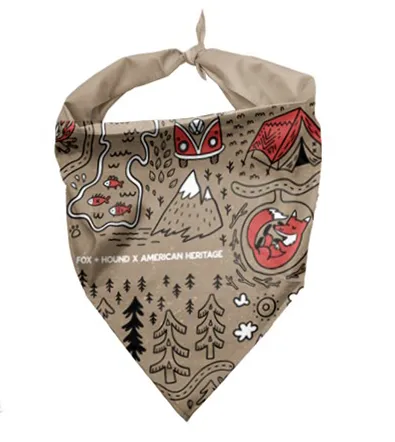 Fox   Hound Camping Dog Bandana SMALL
