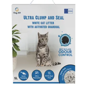 Goofy Tails Premium Activated Charcoal White Bentonite Clumping Cat Litter