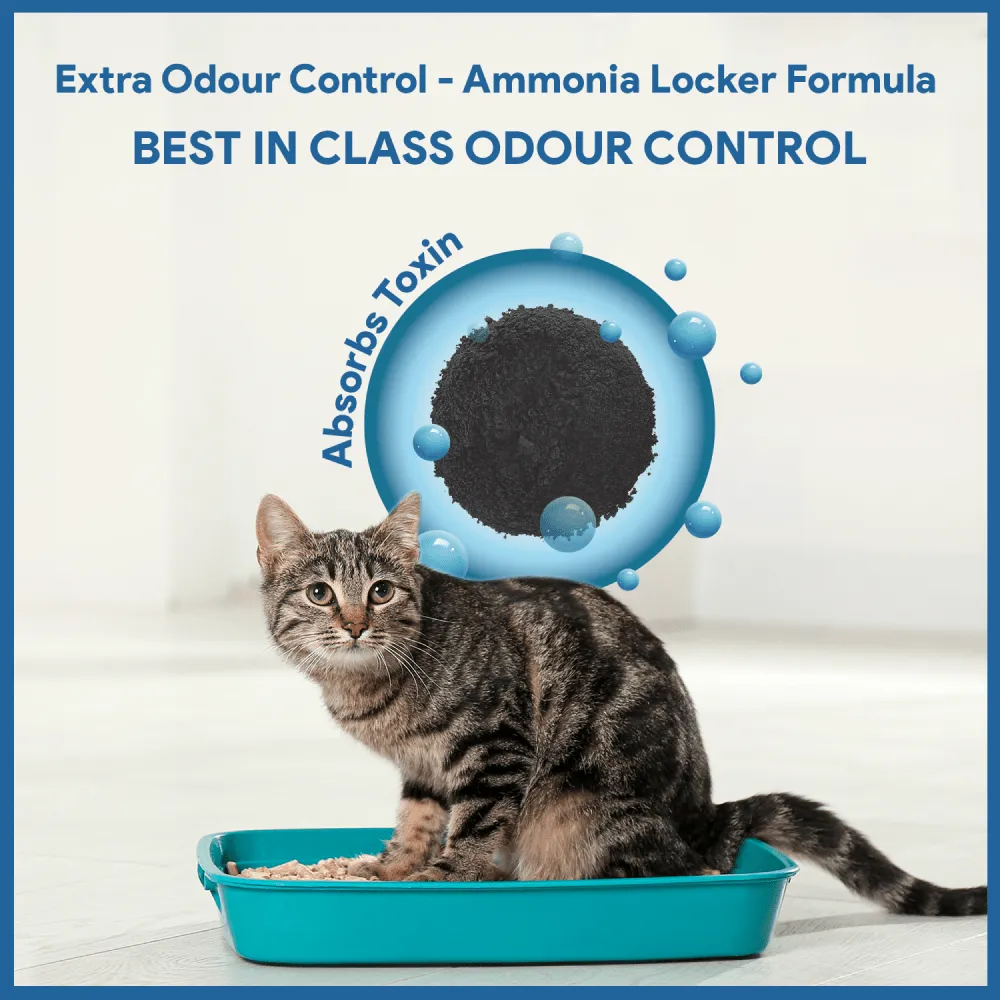 Goofy Tails Premium Activated Charcoal White Bentonite Clumping Cat Litter