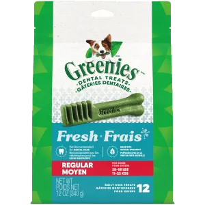 Greenies Fresh Regular Adult Dog Dental Treats, 12oz