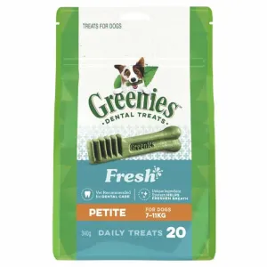 Greenies Freshmint Petite Chews Dog Dental Treats