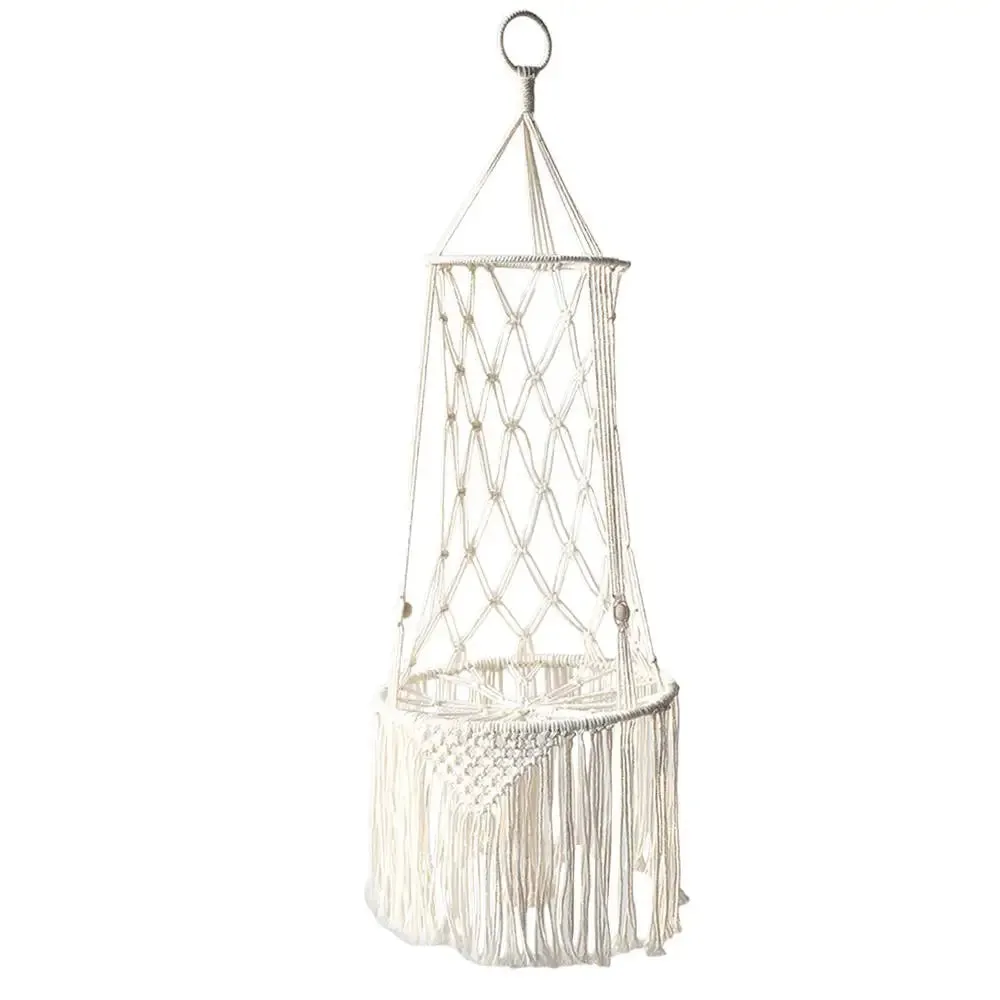 Handwoven Macrame Pet Hanging Hammock Bed Cat Cage Swing Hanging Beds Handcraft Tassel Nest Mat Bed Tapestry Cat Accessories