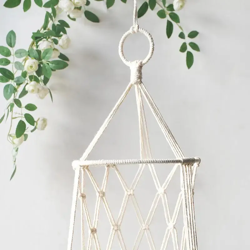 Handwoven Macrame Pet Hanging Hammock Bed Cat Cage Swing Hanging Beds Handcraft Tassel Nest Mat Bed Tapestry Cat Accessories