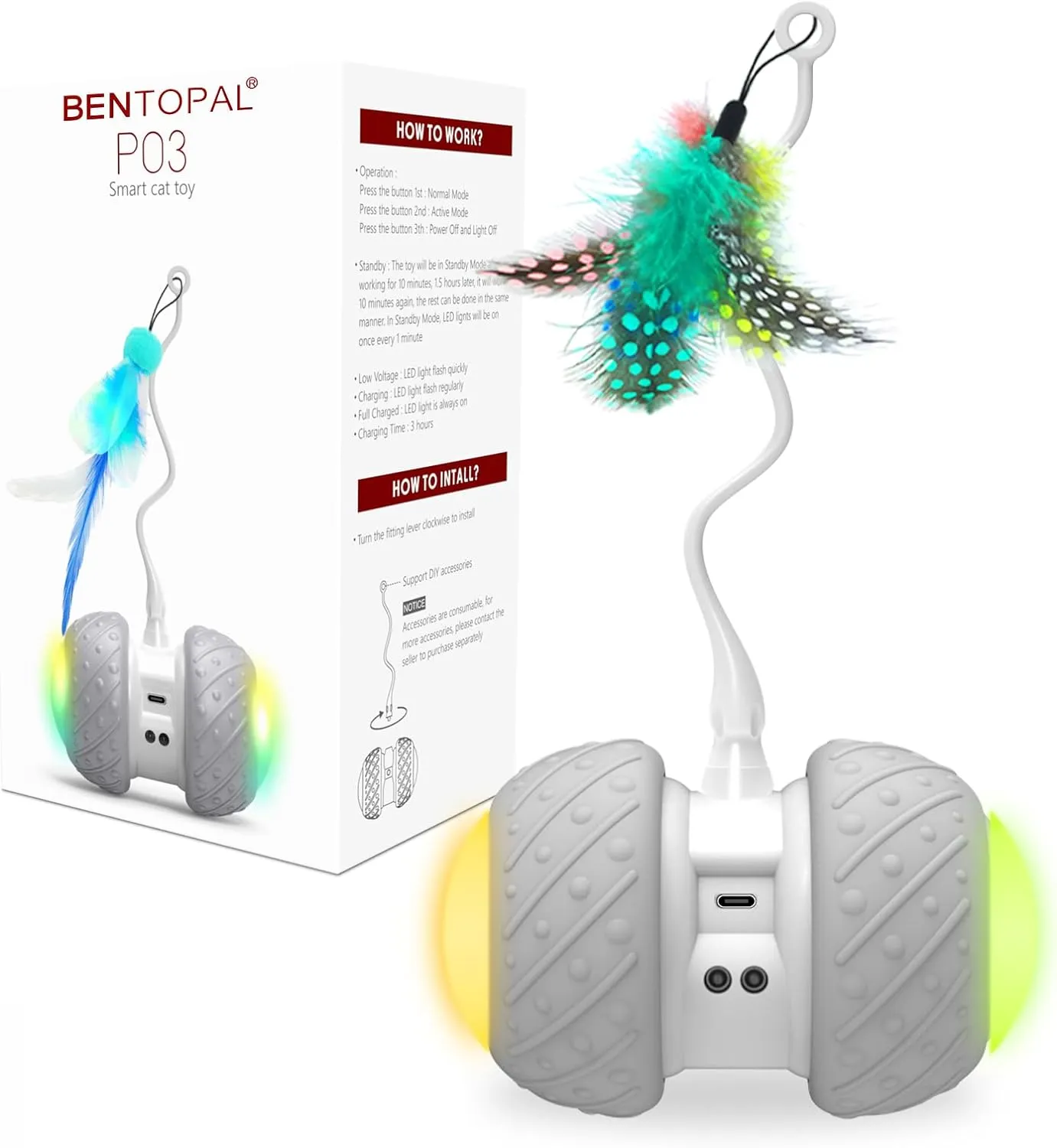 Interactive Electric Cat Feather Toy