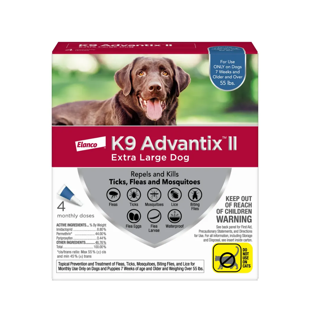 K9 Advantix II  Flea and Tick Treatment Dog X-Large