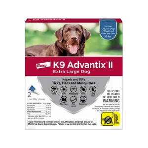 K9 Advantix II  Flea and Tick Treatment Dog X-Large
