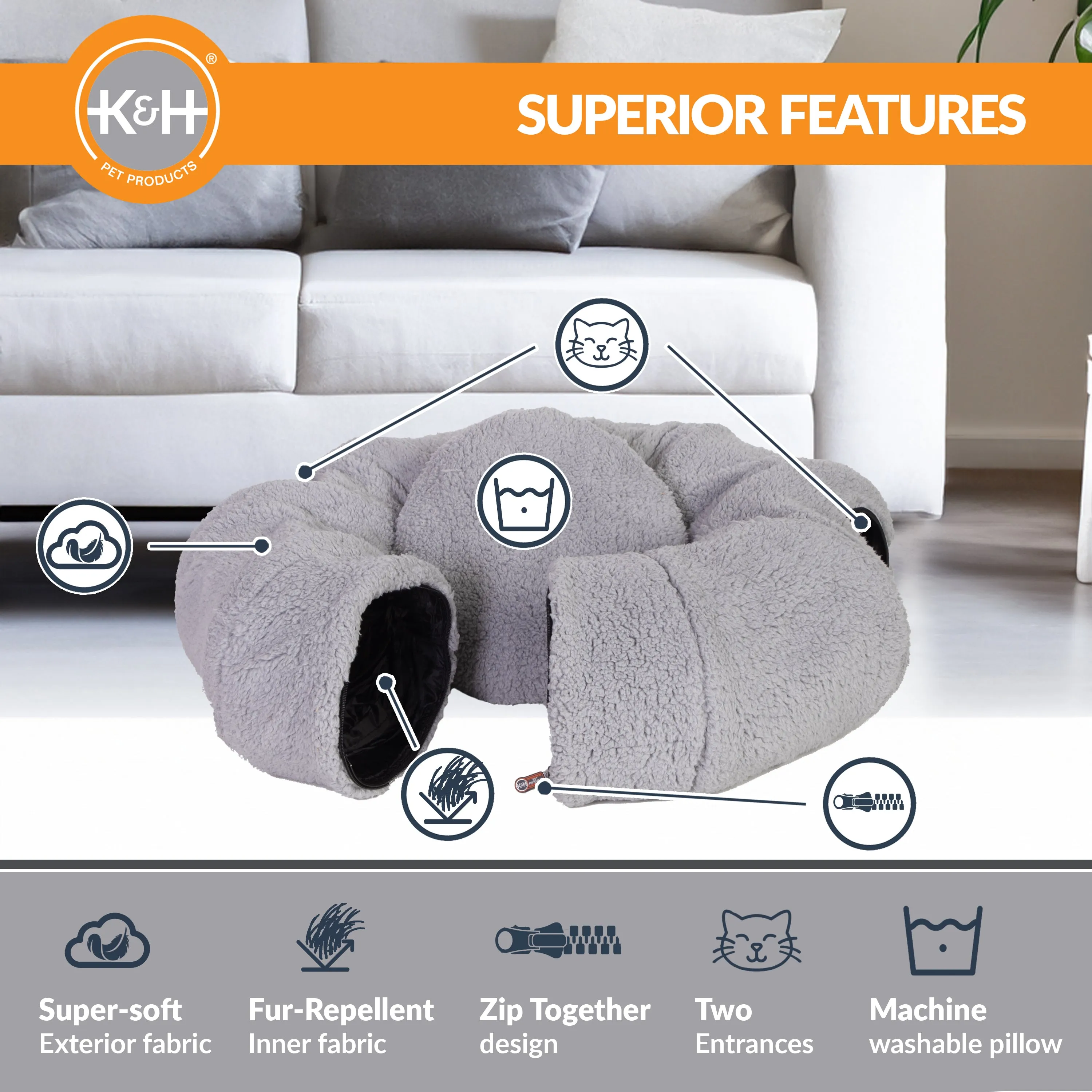 K&H Thermo-Kitty Cat Tunnel Bed