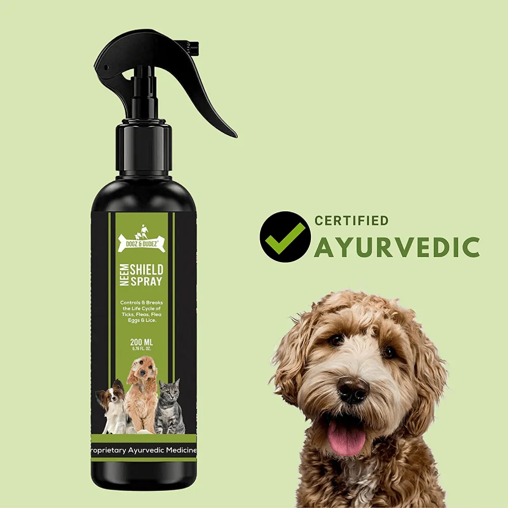 M Pets Arco Ball Toy, DOGZ & DUDEZ Natural Neem Shield Tick & Flea Repellent and Dogsee Veda ITCH RELIEF Aloe Vera Shampoo for Dogs Combo