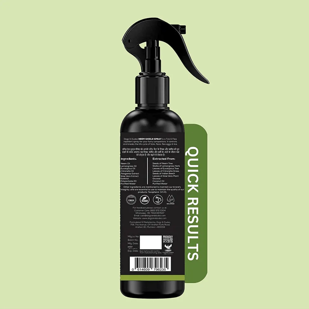 M Pets Arco Ball Toy, DOGZ & DUDEZ Natural Neem Shield Tick & Flea Repellent and Dogsee Veda ITCH RELIEF Aloe Vera Shampoo for Dogs Combo