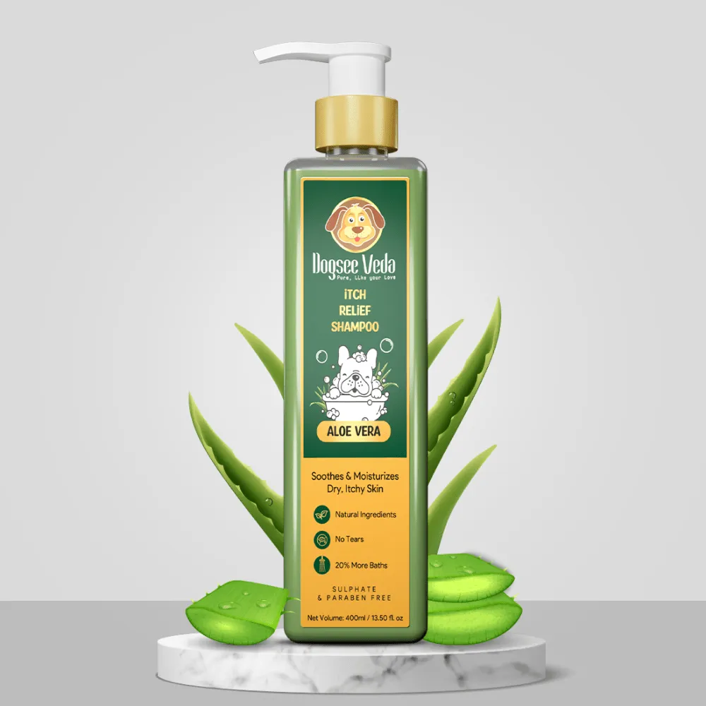 M Pets Arco Ball Toy, DOGZ & DUDEZ Natural Neem Shield Tick & Flea Repellent and Dogsee Veda ITCH RELIEF Aloe Vera Shampoo for Dogs Combo