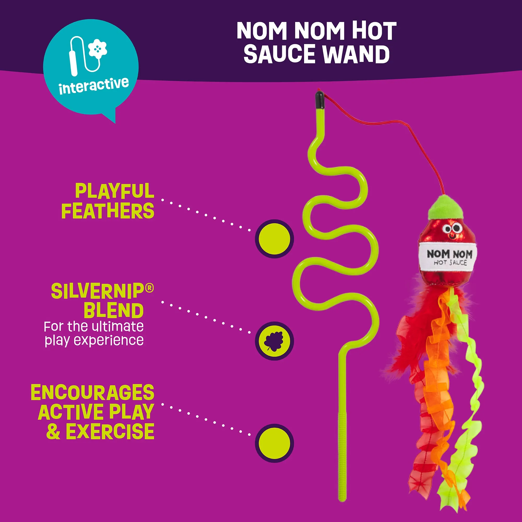 Mad Cat Nom Nom Hot Sauce Ribbon Wand