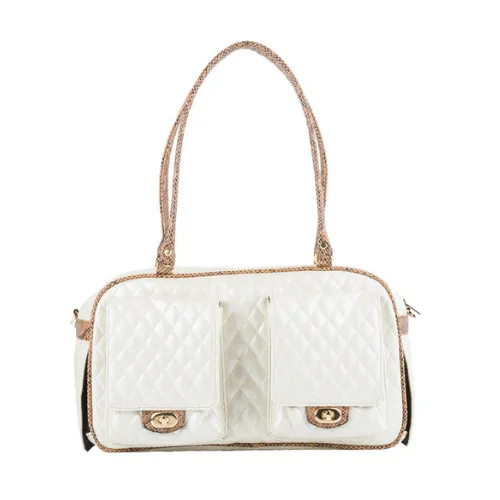Marlee Carrier — Ivory Quilted   Snake