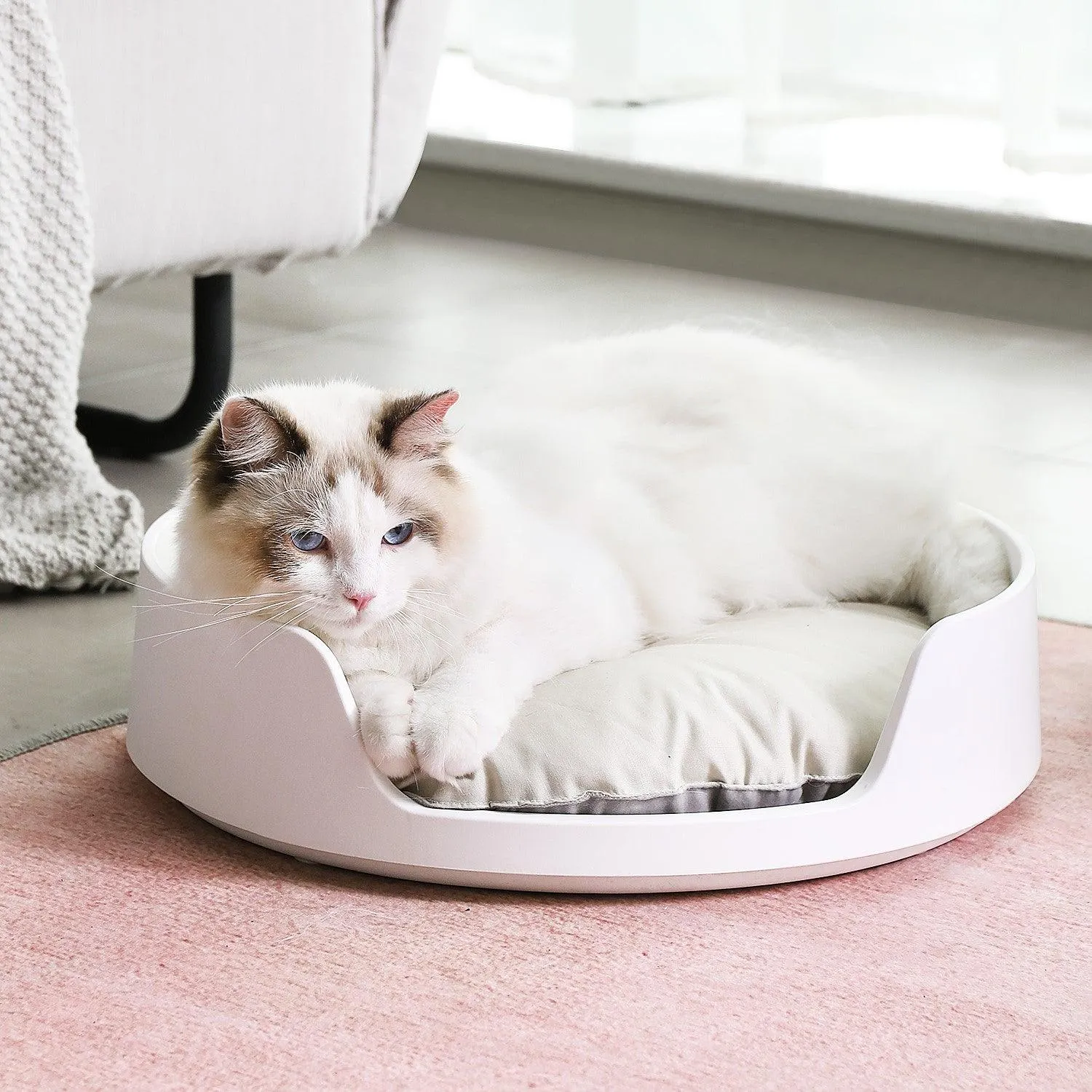 Michu Castle Cat Litter Box Round Cushion- Soft and Cozy