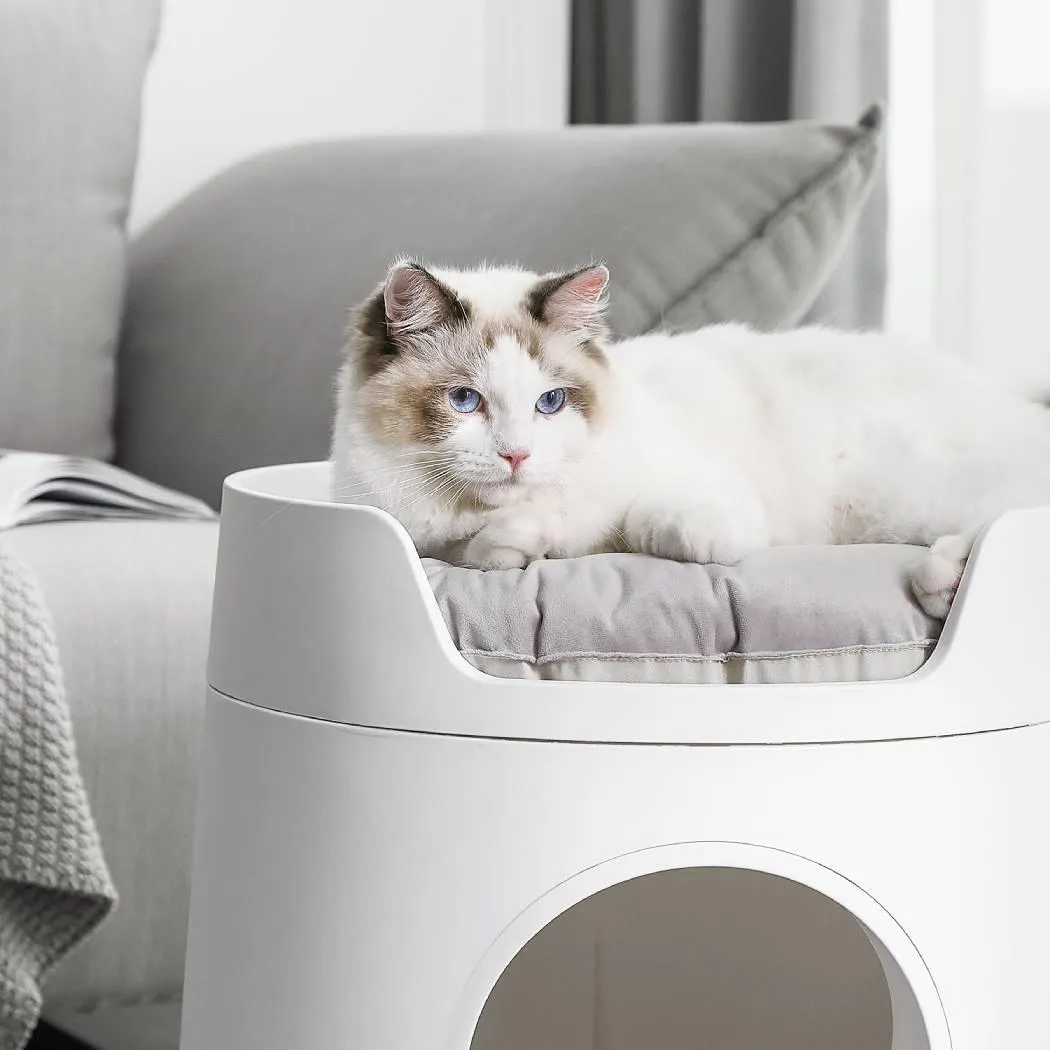 Michu Castle Cat Litter Box Round Cushion- Soft and Cozy