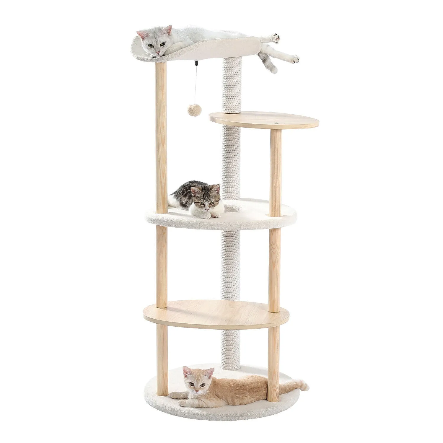 Minimal Multi-level 124.5cm Cat Scratch Tower