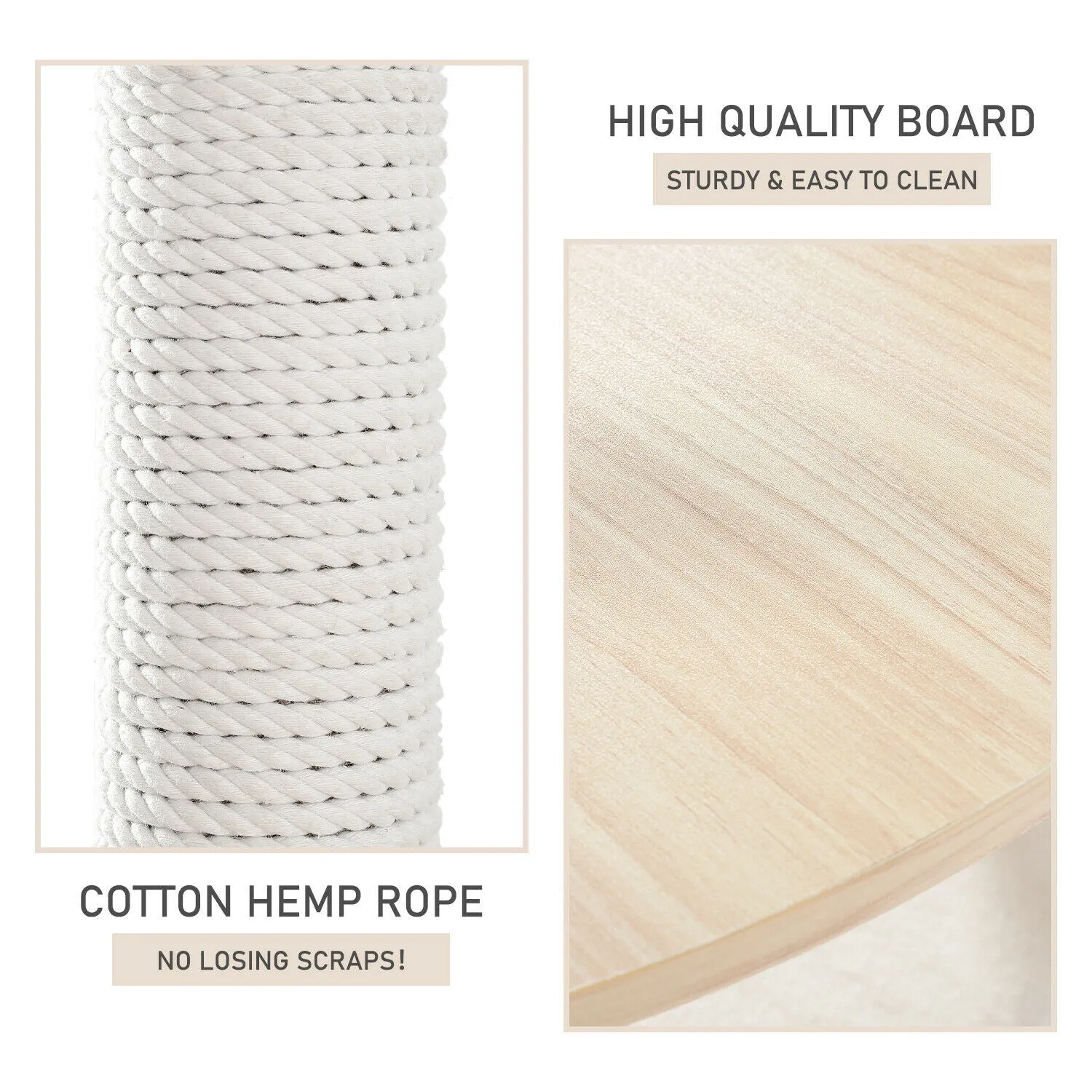 Minimal Multi-level 124.5cm Cat Scratch Tower