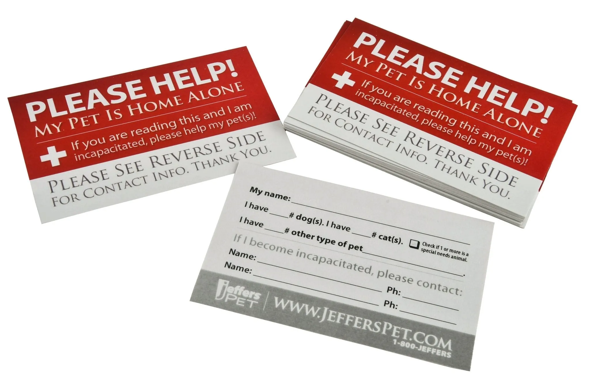 My Pet Is Home Alone! Wallet Cards