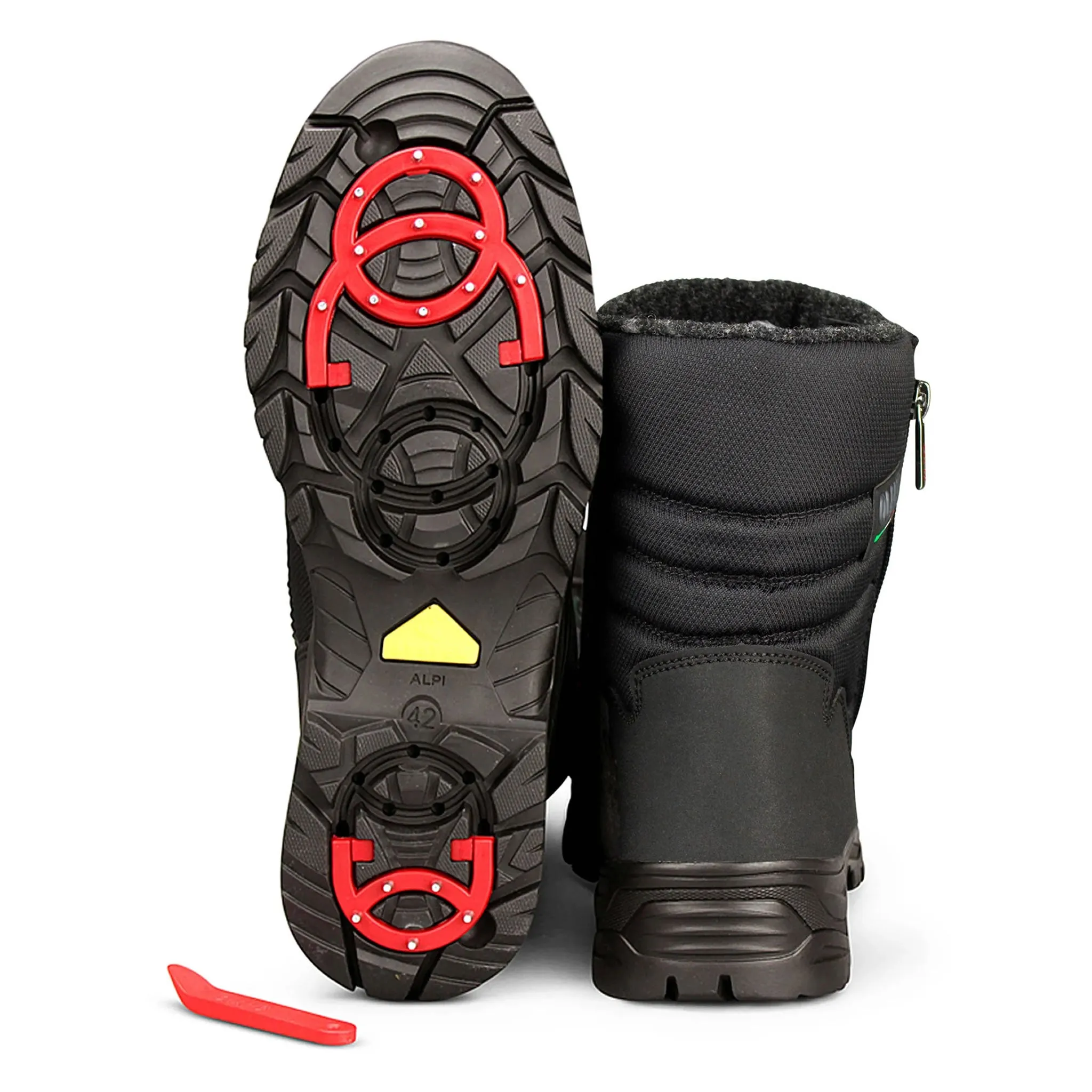 Olang Tatra TEX OC Mens Winter Ice Grip Thermal Snow Boots, Black