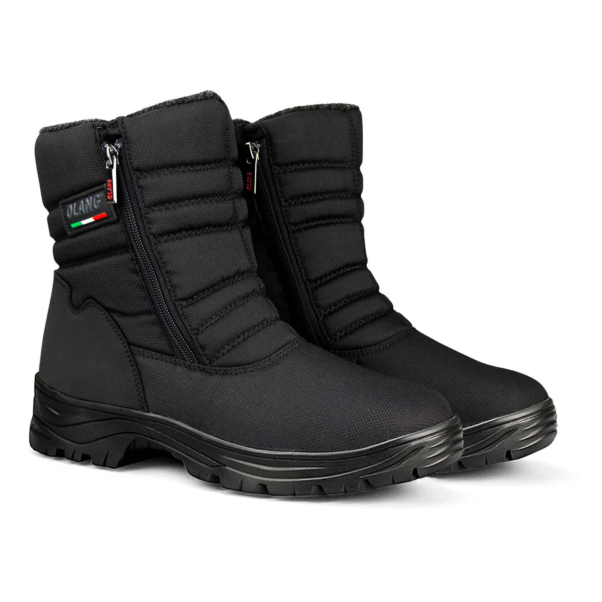 Olang Tatra TEX OC Mens Winter Ice Grip Thermal Snow Boots, Black