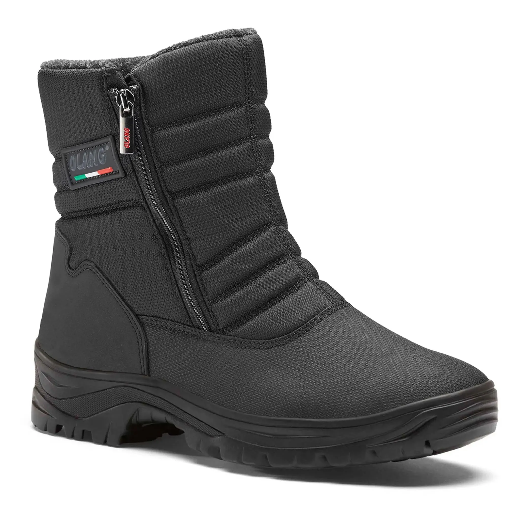 Olang Tatra TEX OC Mens Winter Ice Grip Thermal Snow Boots, Black