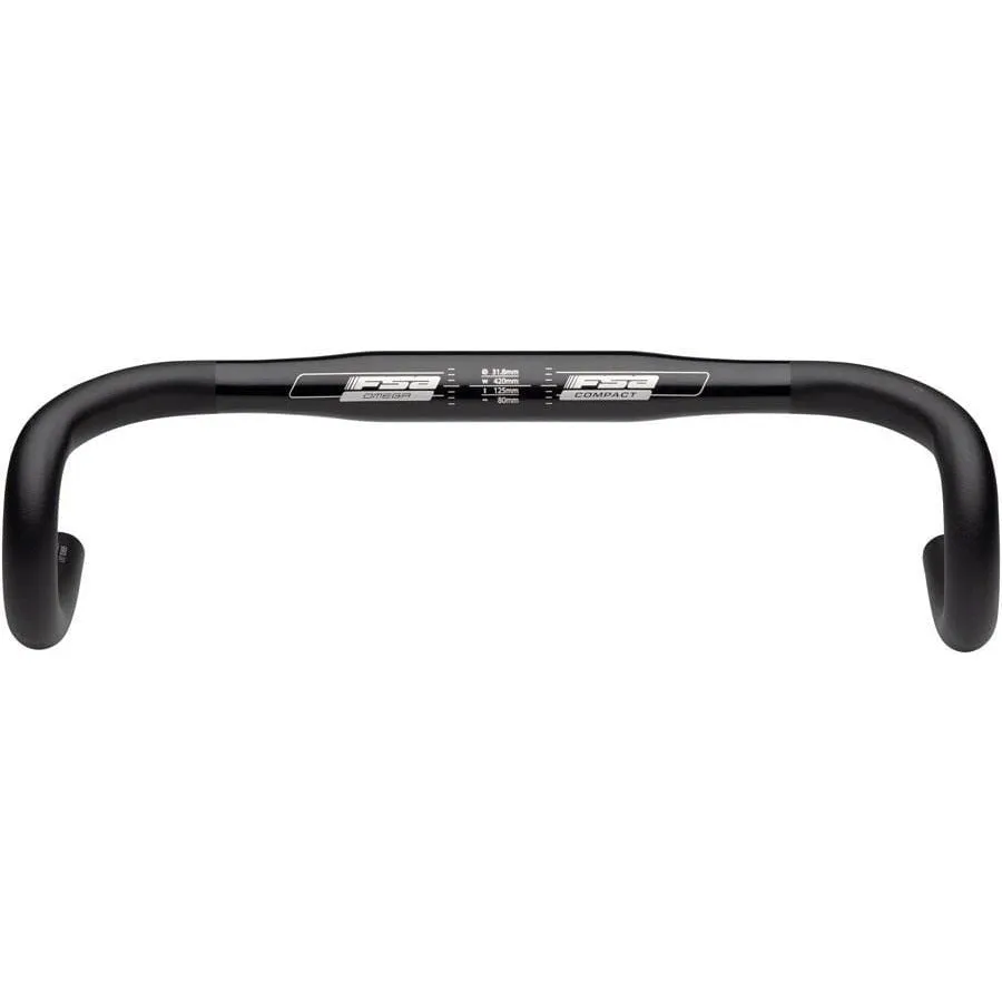 Omega Compact 31.8mm Drop Bike Handlebar - Aluminum