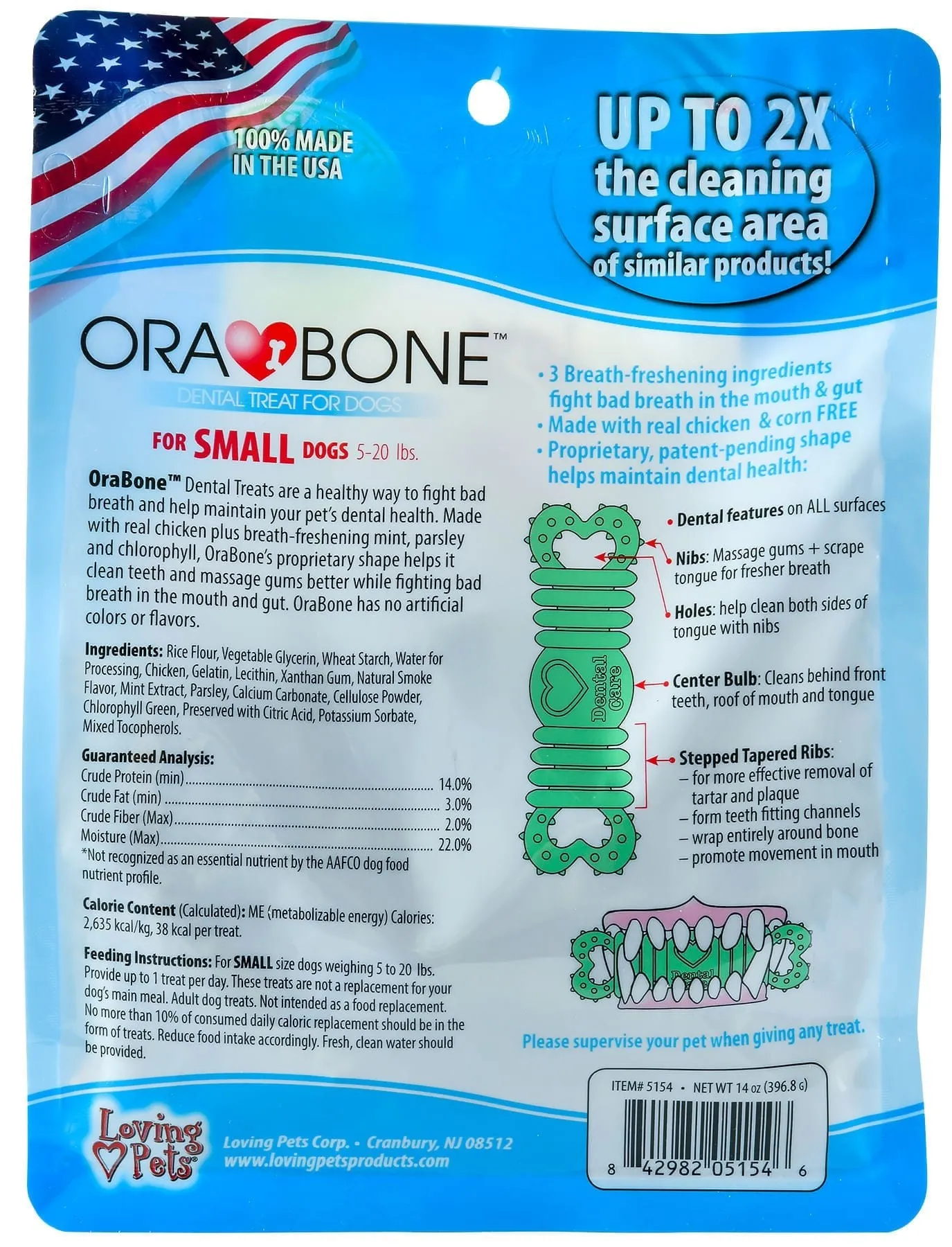 Ora-Bone Dental Treats, 14 oz Bag