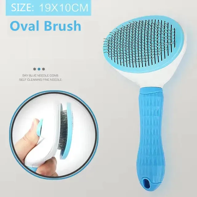Pet Dog Cat Hair Brush Dog Comb Grooming And Care Cat Brush Stainless Steel Comb For Long Hair Dogs Cleaning Pets Dogs Supplies